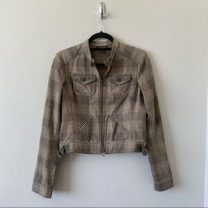 Vintage-Guess Jeans Plaid Full Zip Light Jacket